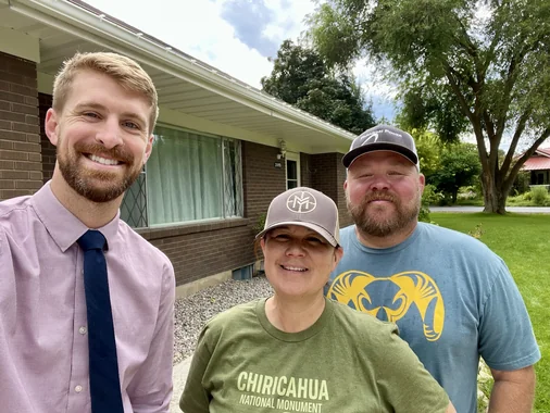 Jason with clients